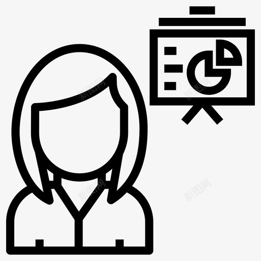 业务演示女性增长图标svg_新图网 https://ixintu.com powerpoint 业务演示 增长 女性 用户 销售演示