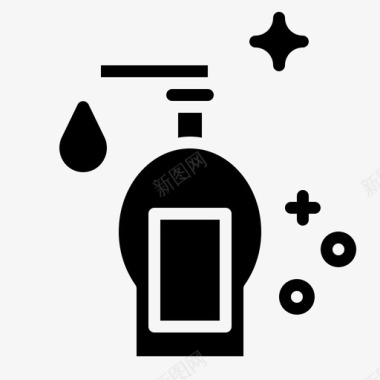 液体肥皂清洁剂肥皂分配器图标图标