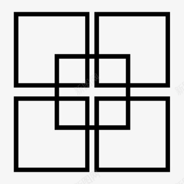 正方形抽象形状标志图标图标