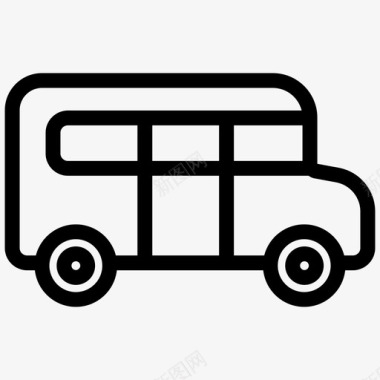 公共汽车公共交通工具车辆图标图标