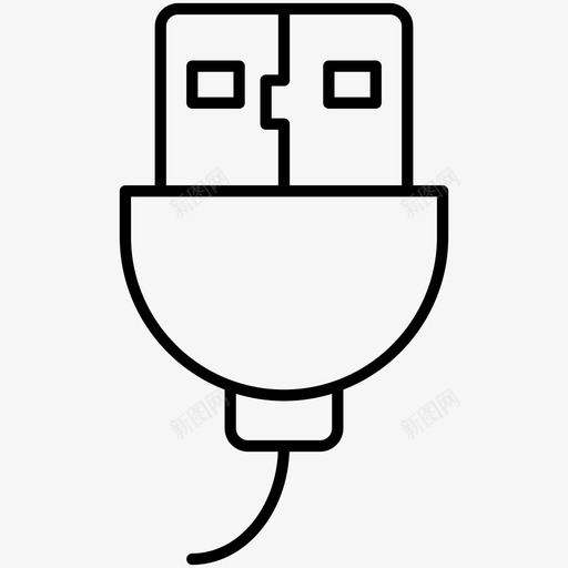 usb插头插件图标svg_新图网 https://ixintu.com usb 串行 插件 插头 电子设备