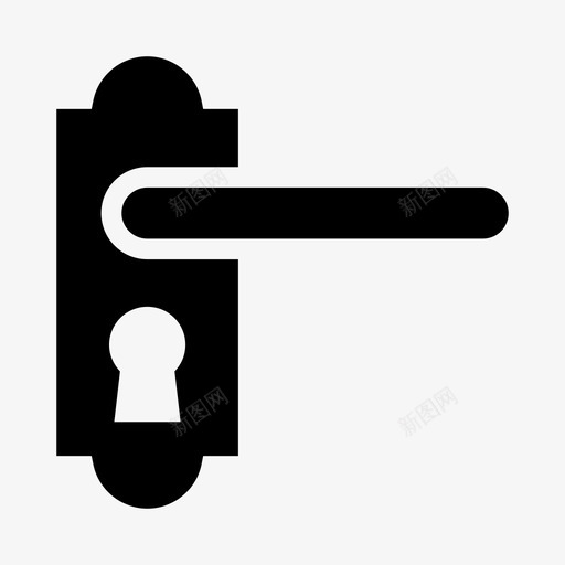 门锁防护安全图标svg_新图网 https://ixintu.com 安保 安全 安全标志 门锁 防护