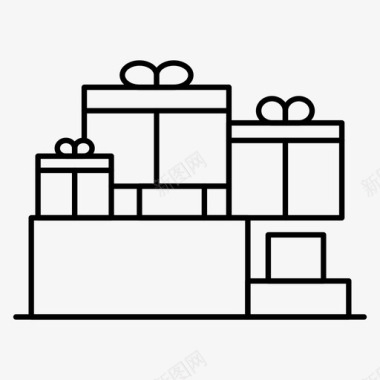 礼物奖励盒子图标图标