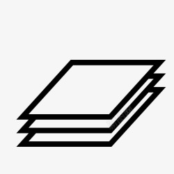 三层叠式四张纸层叠叠图标高清图片