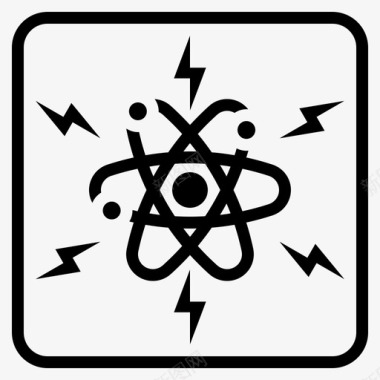 核能原子能能源图标图标