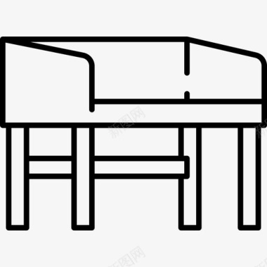 图书馆桌子建筑物图标图标