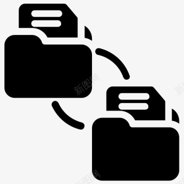 文件交换数据传输分布式文件系统图标图标