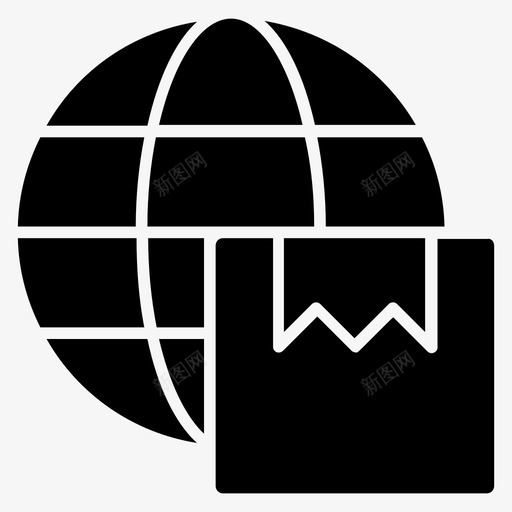 全球运输国际配送物流服务图标svg_新图网 https://ixintu.com 供应链 全球运输 国际配送 海外包裹转移 物流服务 物流配送字形图标