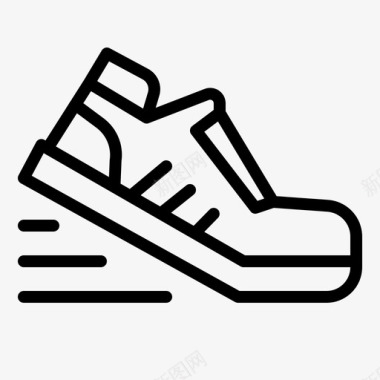 跑步健身鞋图标图标