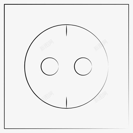 电电流插座图标svg_新图网 https://ixintu.com 手绘设备 插座 电 电流 电源