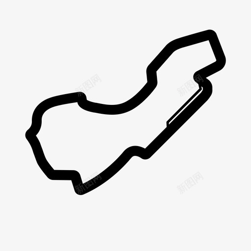 澳大利亚墨尔本赛道大奖赛图标svg_新图网 https://ixintu.com 大奖赛 澳大利亚墨尔本 赛车 赛道 赛道地图
