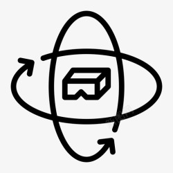 虚拟现实界面360度箭头度图标高清图片