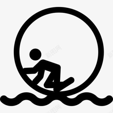 水上酒吧玩图标图标