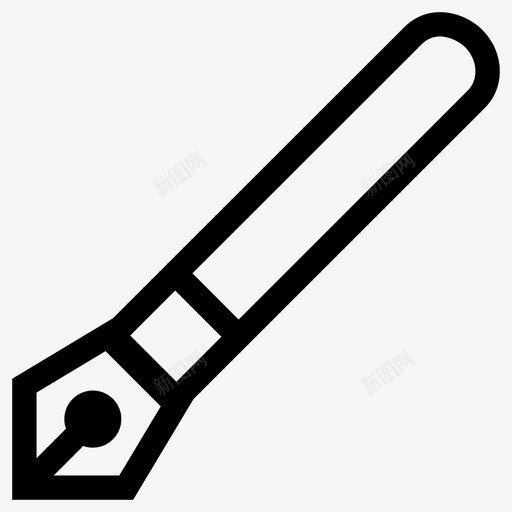 墨水笔鹅毛笔流线型图标svg_新图网 https://ixintu.com 书写器 墨水笔 微型 流线型 鹅毛笔