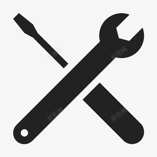 扳手和螺丝刀工具图标svg_新图网 https://ixintu.com 工具 扳手和螺丝刀