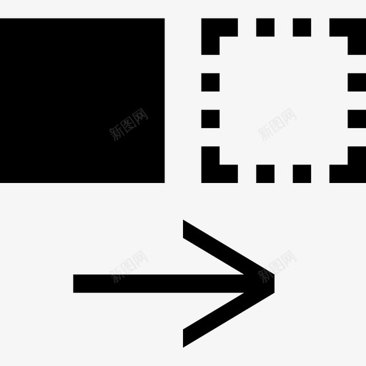 向右移动对齐侧面图标svg_新图网 https://ixintu.com 侧面 向右移动 对齐 小黑 滑动