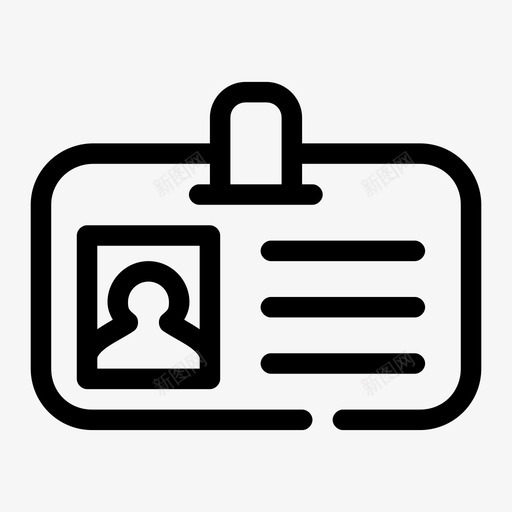 标识符身份证配置文件图标svg_新图网 https://ixintu.com 控制面板间隙介质 标识符 识别 身份证 配置文件
