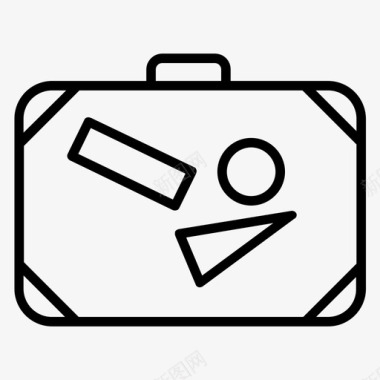 旅行箱假日行李图标图标