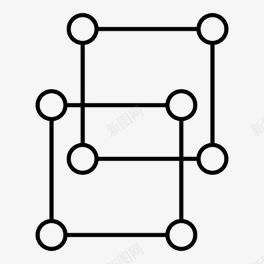 立方体超立方体正方形图标图标