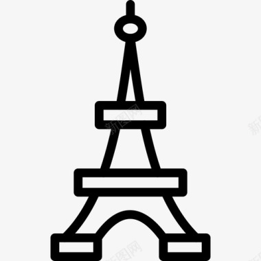 埃菲尔铁塔法国纪念碑图标图标