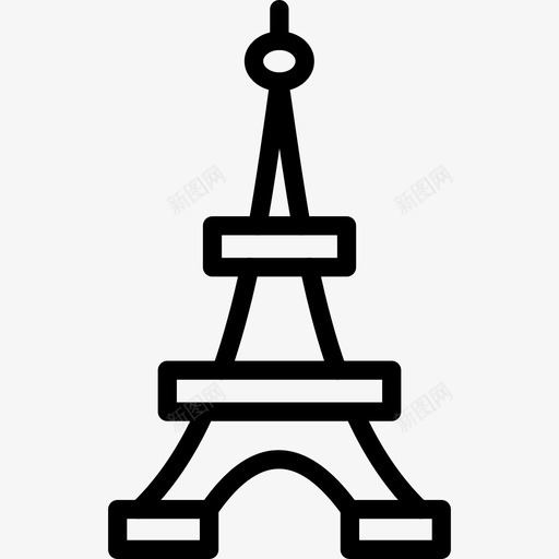 埃菲尔铁塔法国纪念碑图标svg_新图网 https://ixintu.com 埃菲尔铁塔 巴黎 法国 纪念碑