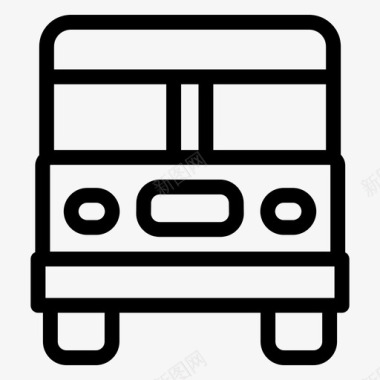 公共汽车公共交通工具车辆图标图标