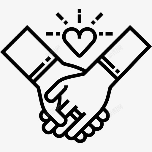 情侣手握手爱情图标svg_新图网 https://ixintu.com 团聚 婚礼 婚礼策划人 情侣手 握手 爱情