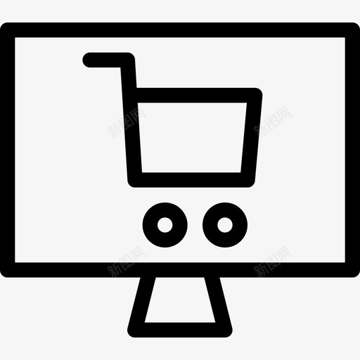 网上购物电脑市场营销图标svg_新图网 https://ixintu.com 市场营销 电脑 网上购物