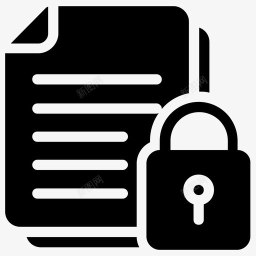 数据加密机密数据数据安全图标svg_新图网 https://ixintu.com 数据加密 数据安全 数据管理字形图标 文件保护 机密数据 电子数据加密