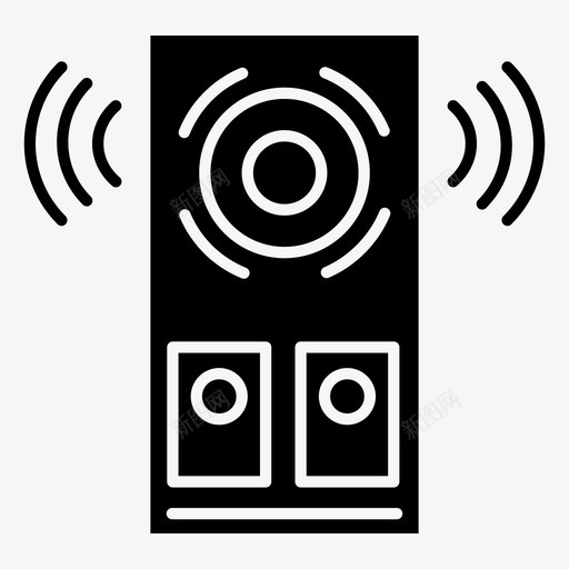 音响系统电子娱乐图标svg_新图网 https://ixintu.com 多媒体 多媒体图标集字形 娱乐 电子 音乐 音响系统