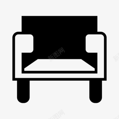 沙发椅子休息室图标图标