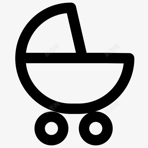 婴儿车图标svg_新图网 https://ixintu.com 婴儿车