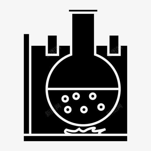 实验火烧瓶图标svg_新图网 https://ixintu.com 学校 实验 漏斗 火 烧瓶