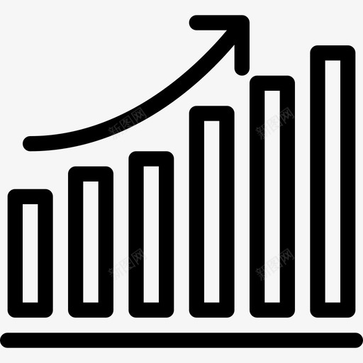 图表条形图增长图标svg_新图网 https://ixintu.com 图表 增长 条形图 统计 营销