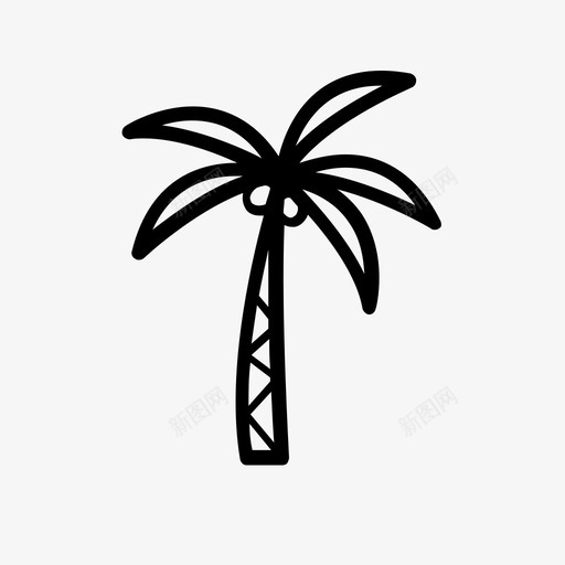 椰子树旅游旅游图标svg_新图网 https://ixintu.com 旅游 旅游图标 椰子树