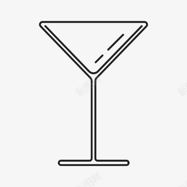 马提尼杯酒吧酒图标图标