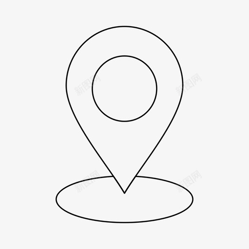 标记地图定位导航图标svg_新图网 https://ixintu.com 10个地图位置 地图定位 导航 指针 标记
