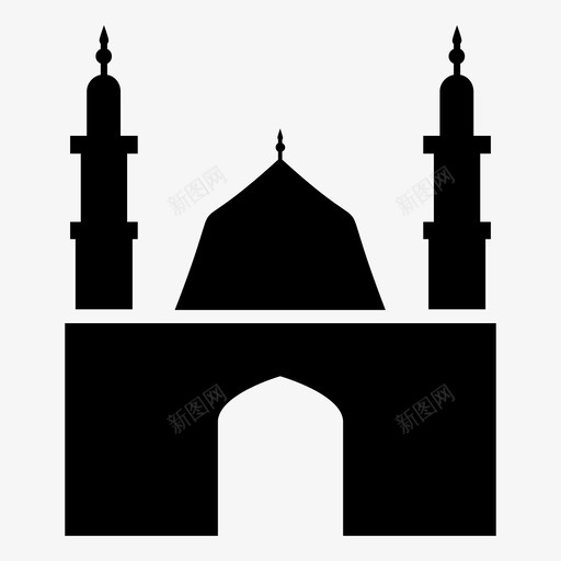 清真寺建筑伊斯兰教图标svg_新图网 https://ixintu.com 伊斯兰教 宗教 建筑 清真寺 穆斯林
