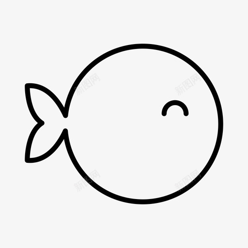 河豚水族馆海洋图标svg_新图网 https://ixintu.com 卡通河豚鱼 宠物 水族馆 河豚 海洋
