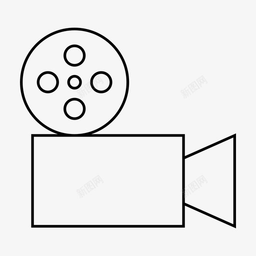 摄像机视频电影录像机图标svg_新图网 https://ixintu.com 录像机 录音 摄像机视频 电影 网络和用户界面