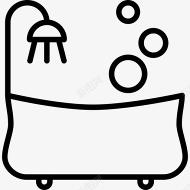 婴儿浴医疗图标图标