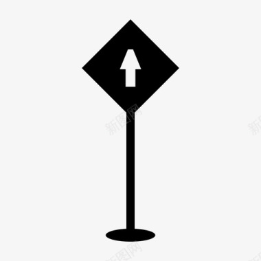 路标警示标杆图标图标