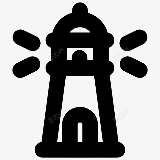 灯塔海岸信号图标svg_新图网 https://ixintu.com 信号 塔 所有尺寸的基本图标 海岸 灯塔