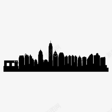 摩天大楼曼谷城市图标图标
