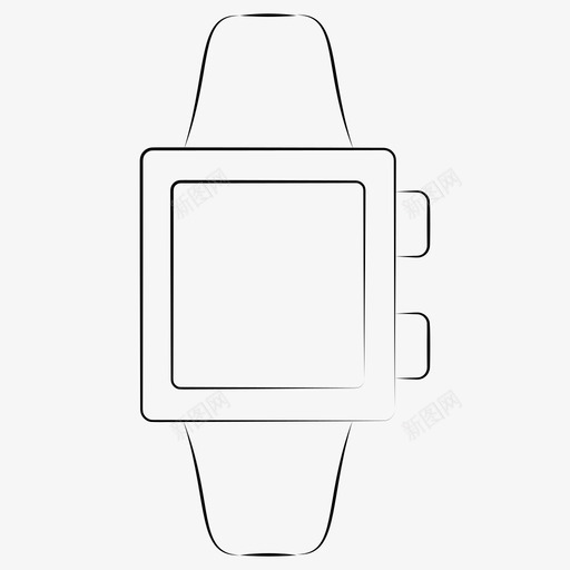 iwatch智能手表手绘设备图标svg_新图网 https://ixintu.com iwatch 手绘设备 智能手表