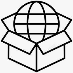 国际配送物流服务国际配送供应链图标高清图片