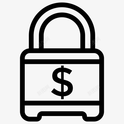 金融保护美元货币安全图标svg_新图网 https://ixintu.com 创业和新业务线图标 安全银行 美元 财富 货币安全 金融保护
