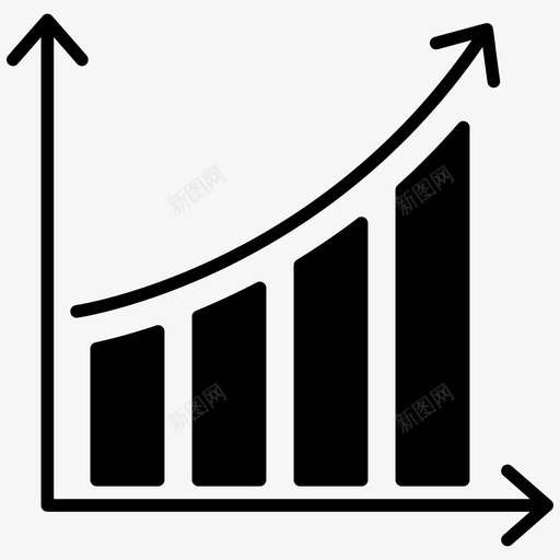 收入增长业务分析业务增长图标svg_新图网 https://ixintu.com 业务分析 业务增长 收入增长 收入表现 网络和搜索引擎优化字形图标 销售增长