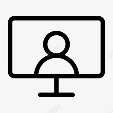 视频会议计算机对话图标图标
