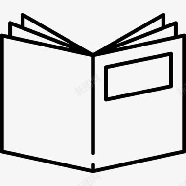 垂直开放式图书教育图书馆图标图标